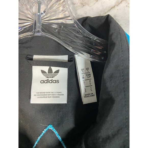 Adidas Originals Shadow Trefoil Jacket Black Yellow Blue Colorblock Logo Men's S - Picture 4 of 15